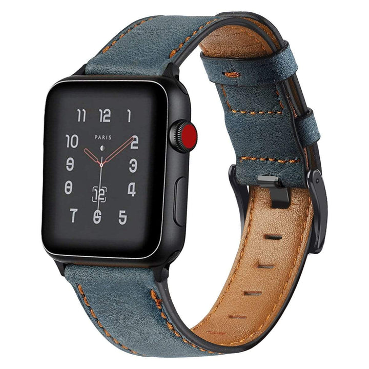 Cowhide Leather Watch Band Blue / 38mm, 40mm & 41mm