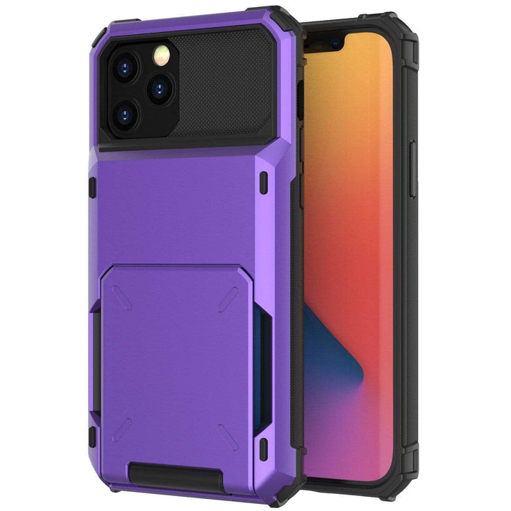 Shockproof Wallet Phone Case iPhone 6 / 7 / 8 / SE 2 / SE 3 / Purple