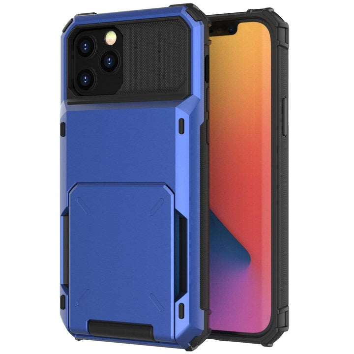 Shockproof Wallet Phone Case iPhone 12 Mini / Blue