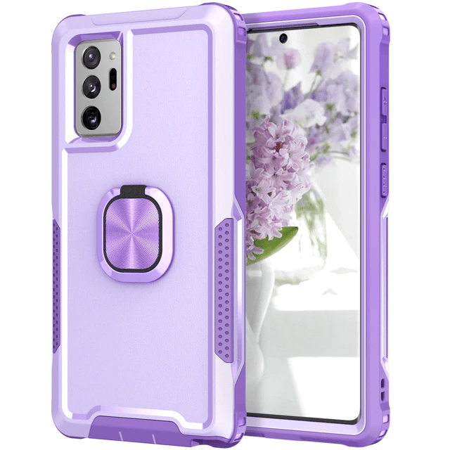 Heavy Duty Magnetic Case With Ring Grip For Samsung Galaxy Galaxy Note 10 / Purple
