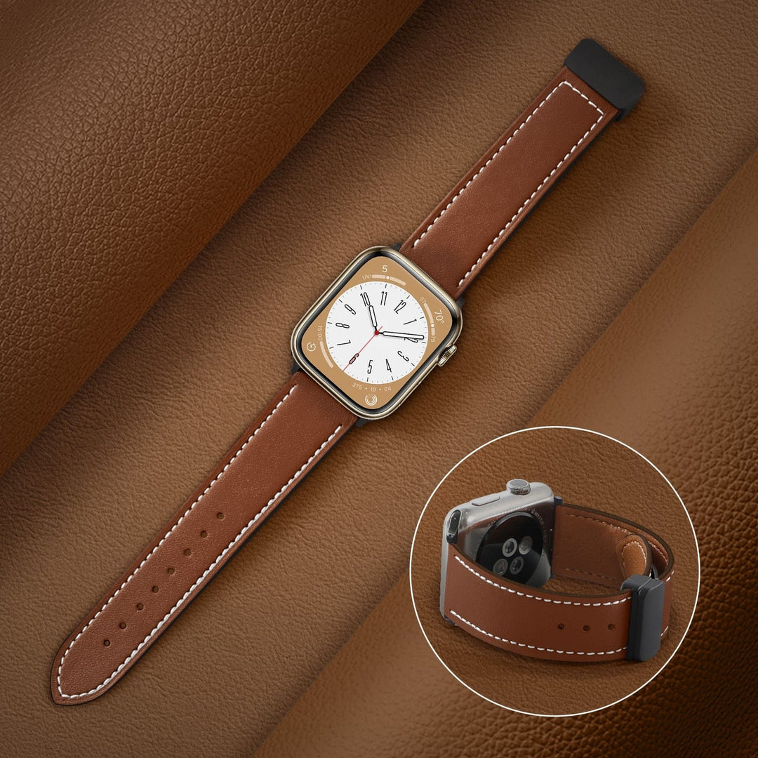 Magnetic Buckle Leather Watch Strap