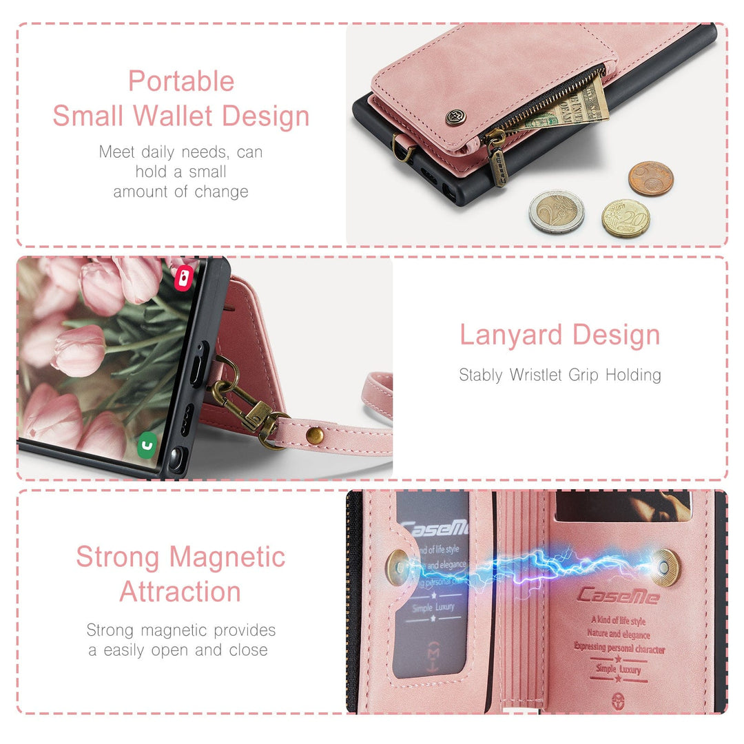 RFID Leather Wallet Case For Samsung