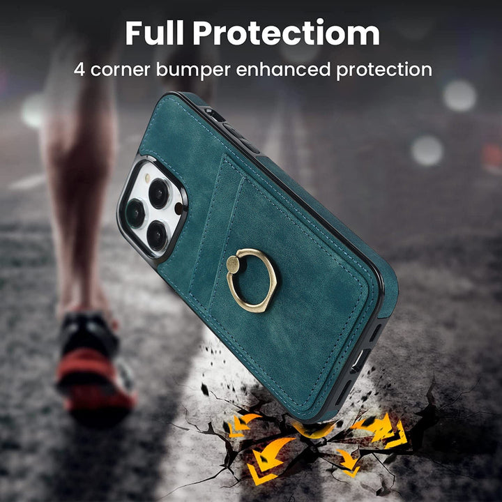Matte Leather Cardholder Phone Case