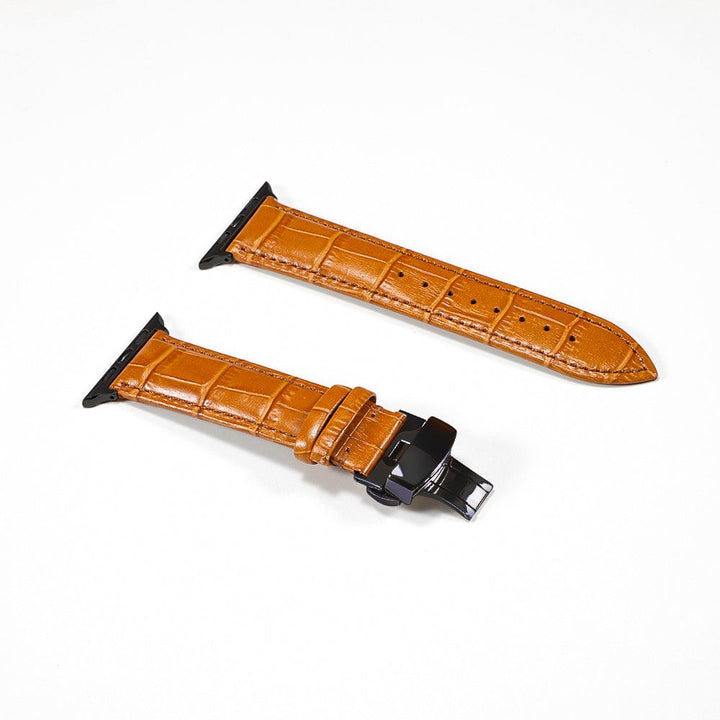 Soft Leather Watch Strap Brown / 38mm, 40mm & 41mm / Black