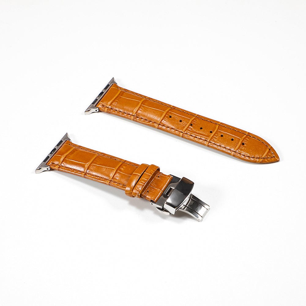 Soft Leather Watch Strap Brown / 38mm, 40mm & 41mm / Silver