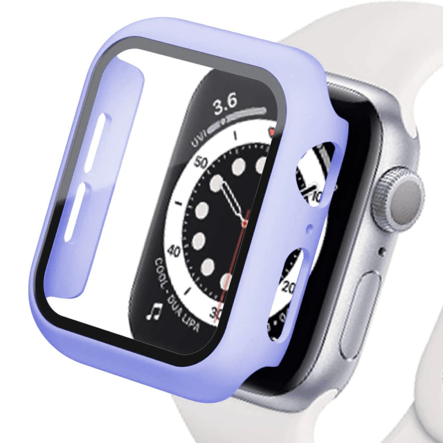 Tempered Glass Protective Watch Case Lilac / 41mm (Series 7-8)