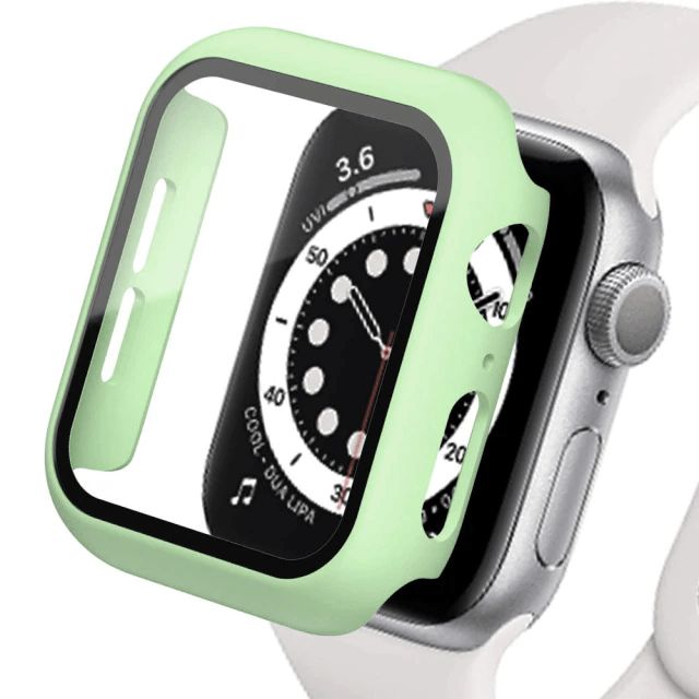 Tempered Glass Protective Watch Case Mint Green / 41mm (Series 7-8)