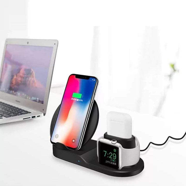 3 In 1 Fast Charging Station Black