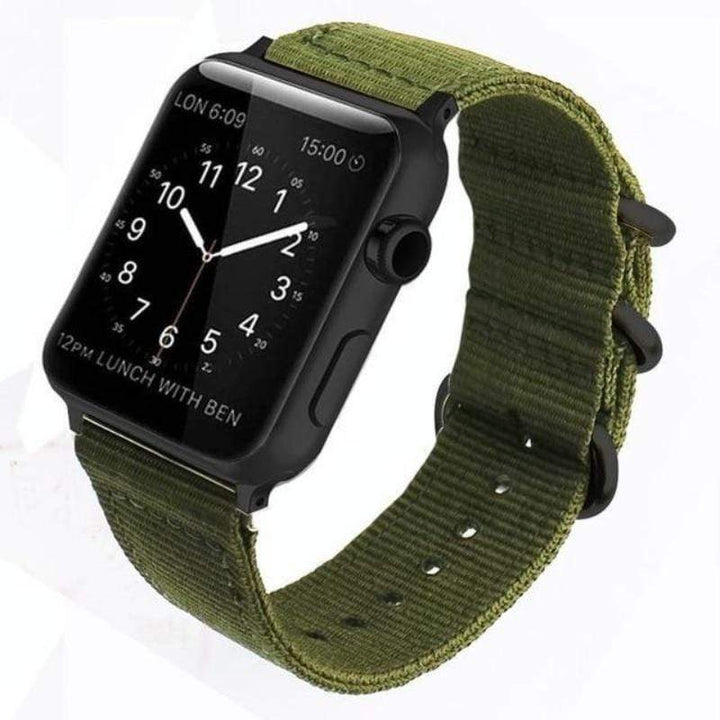 Buckle Nylon Watch Band Army Green / 38mm, 40mm & 41mm