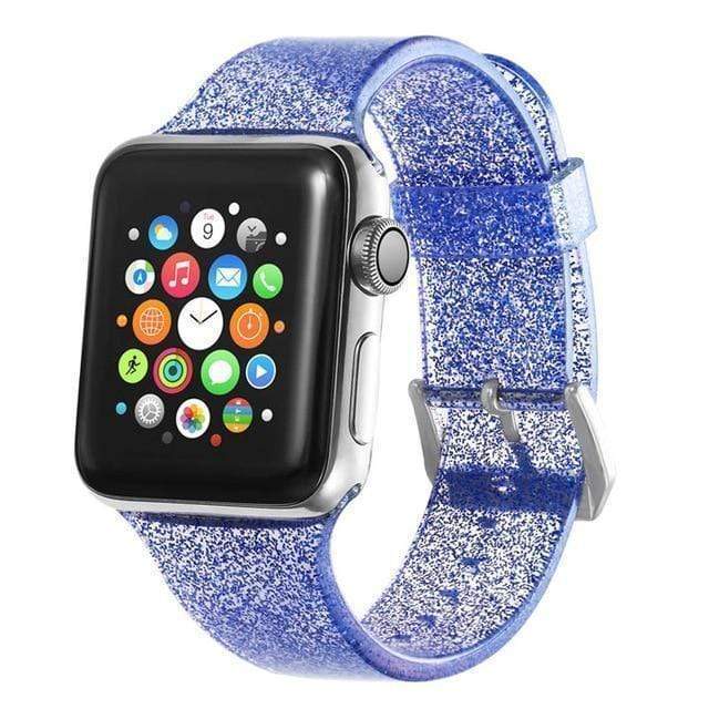 Glitter Silicone Watch Band Blue / 38mm, 40mm & 41mm