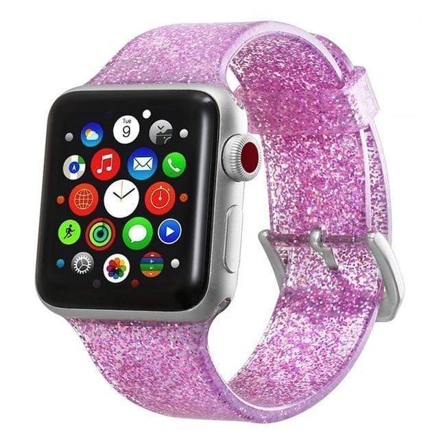 Glitter Silicone Watch Band Pink / 38mm, 40mm & 41mm