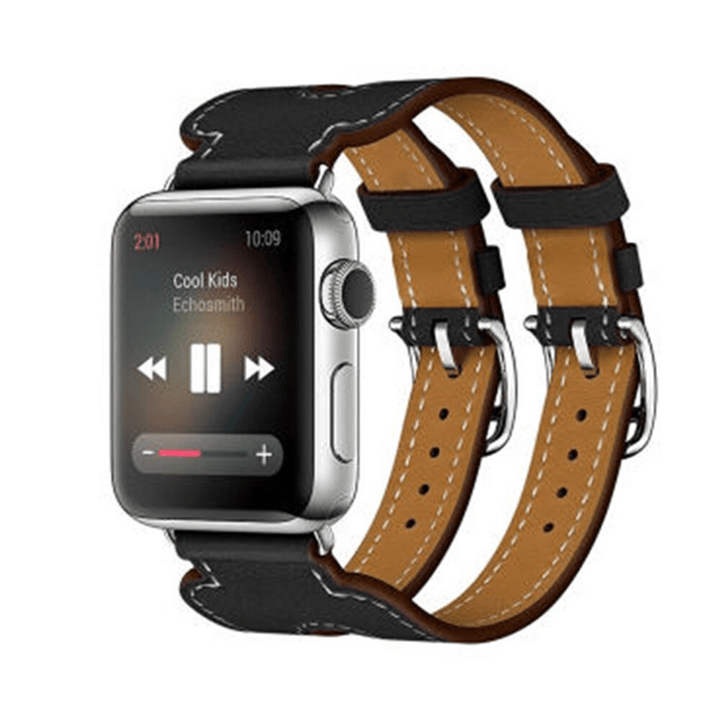 Double Buckle Cuff Watch Strap Brown / 38mm / 40mm / 41mm