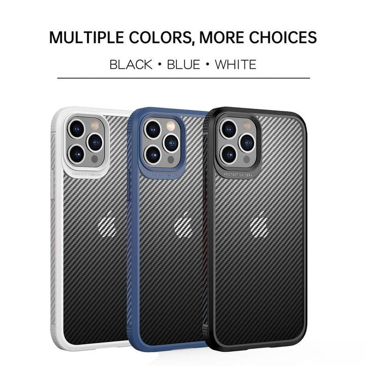 Shockproof Carbon Fiber Phone Case iPhone X/XS / Black