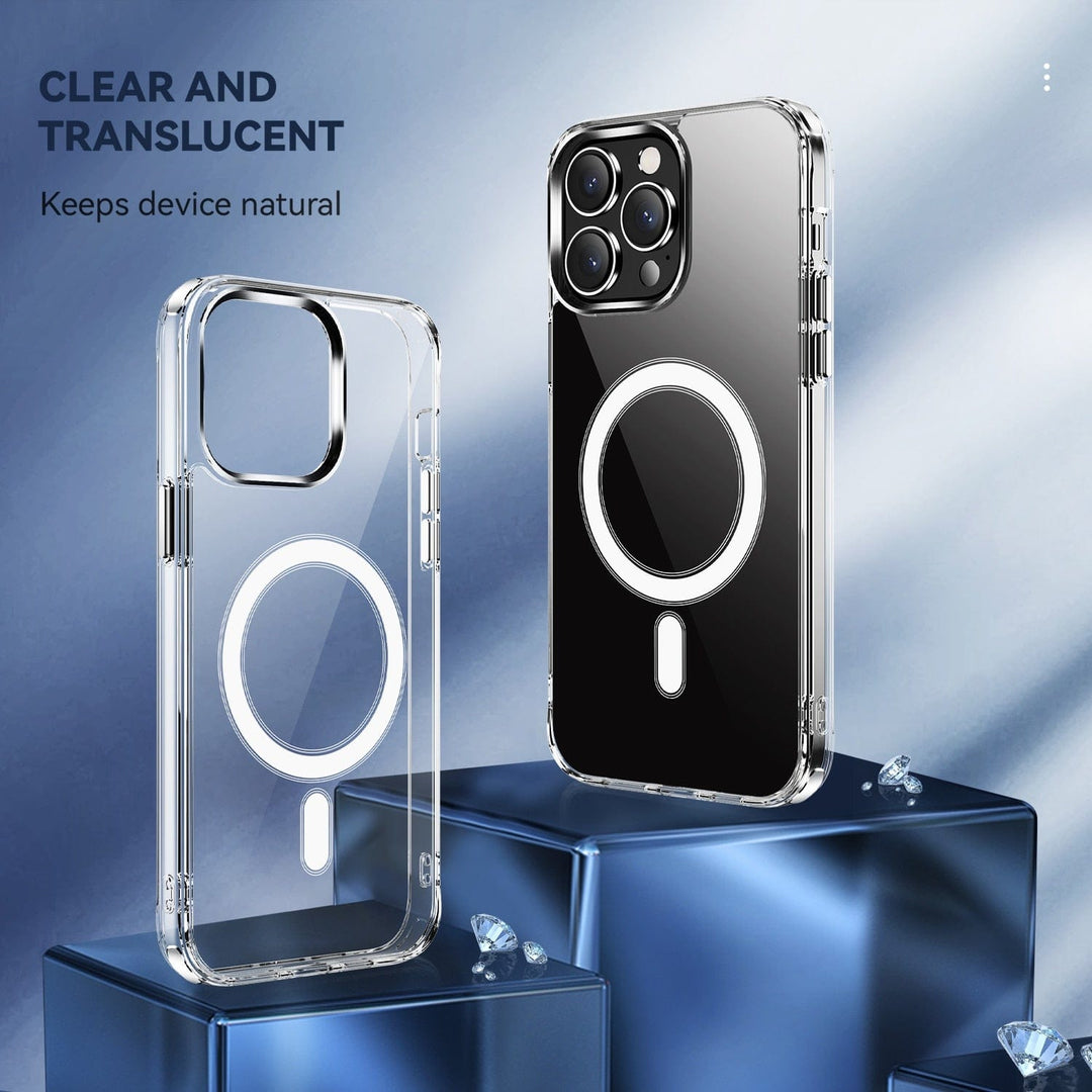 Clear Shockproof Phone Case With Magnetic Charging