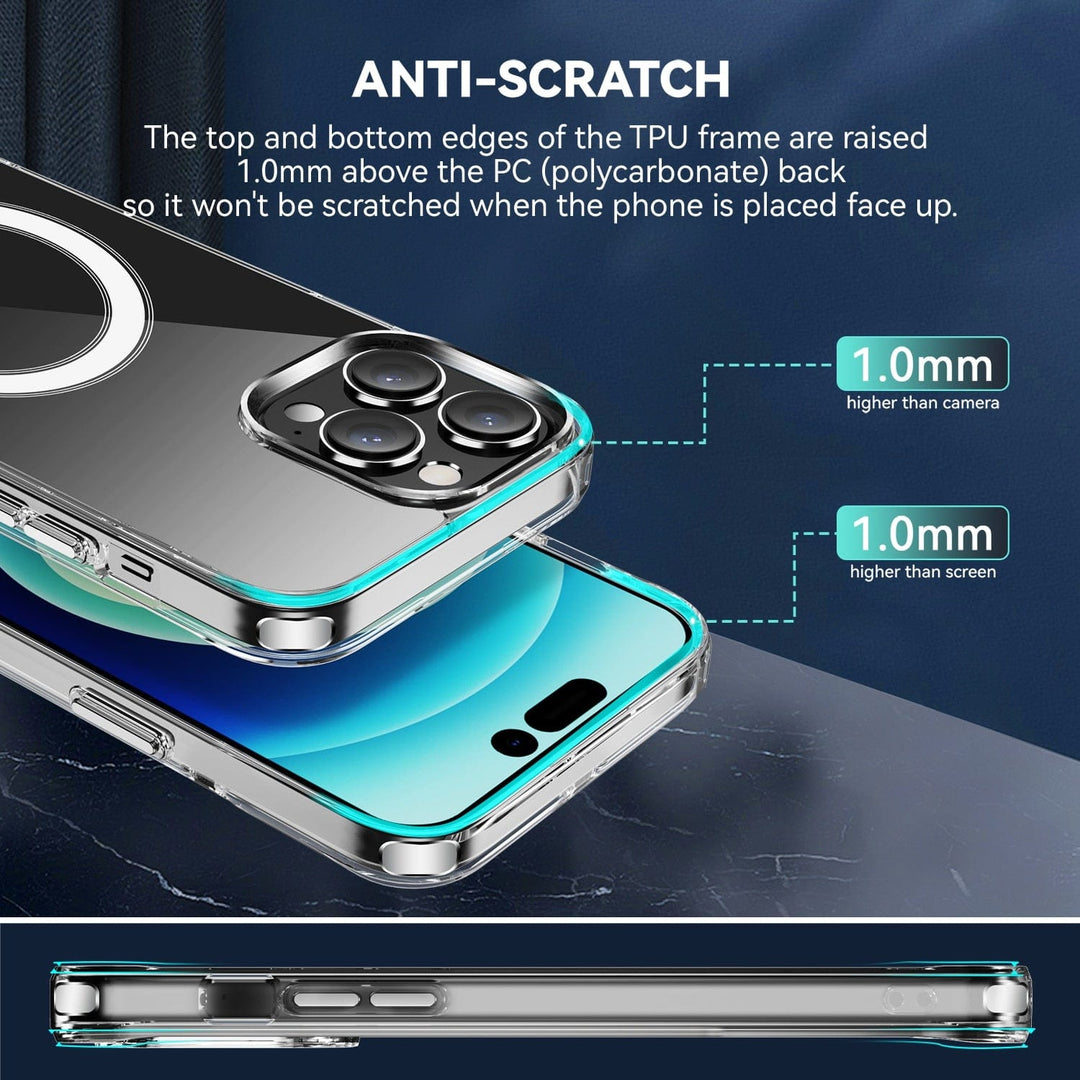 Clear Shockproof Phone Case With Magnetic Charging