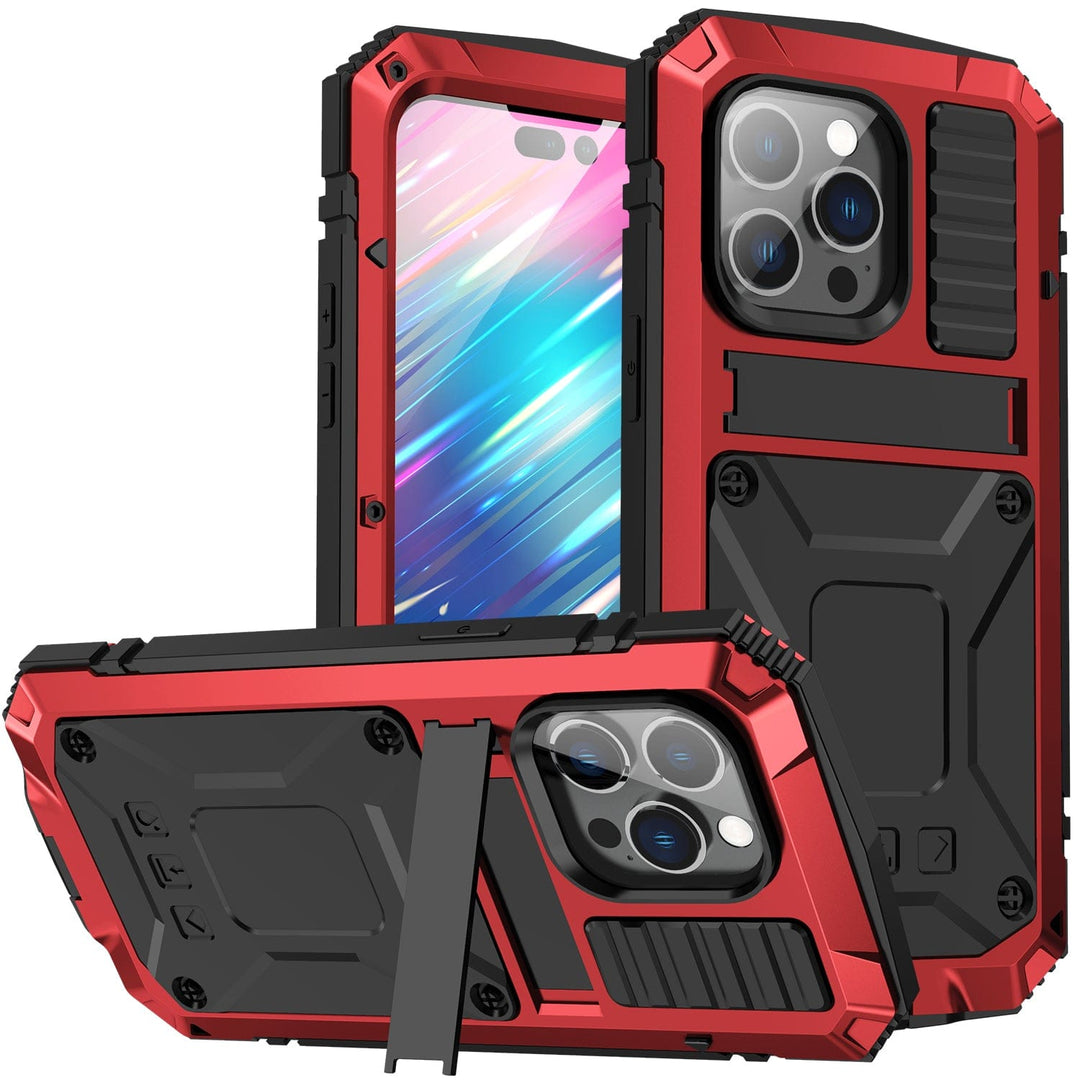 Rugged Heavy Duty Phone Case with Kickstand iPhone 14 Pro / Red