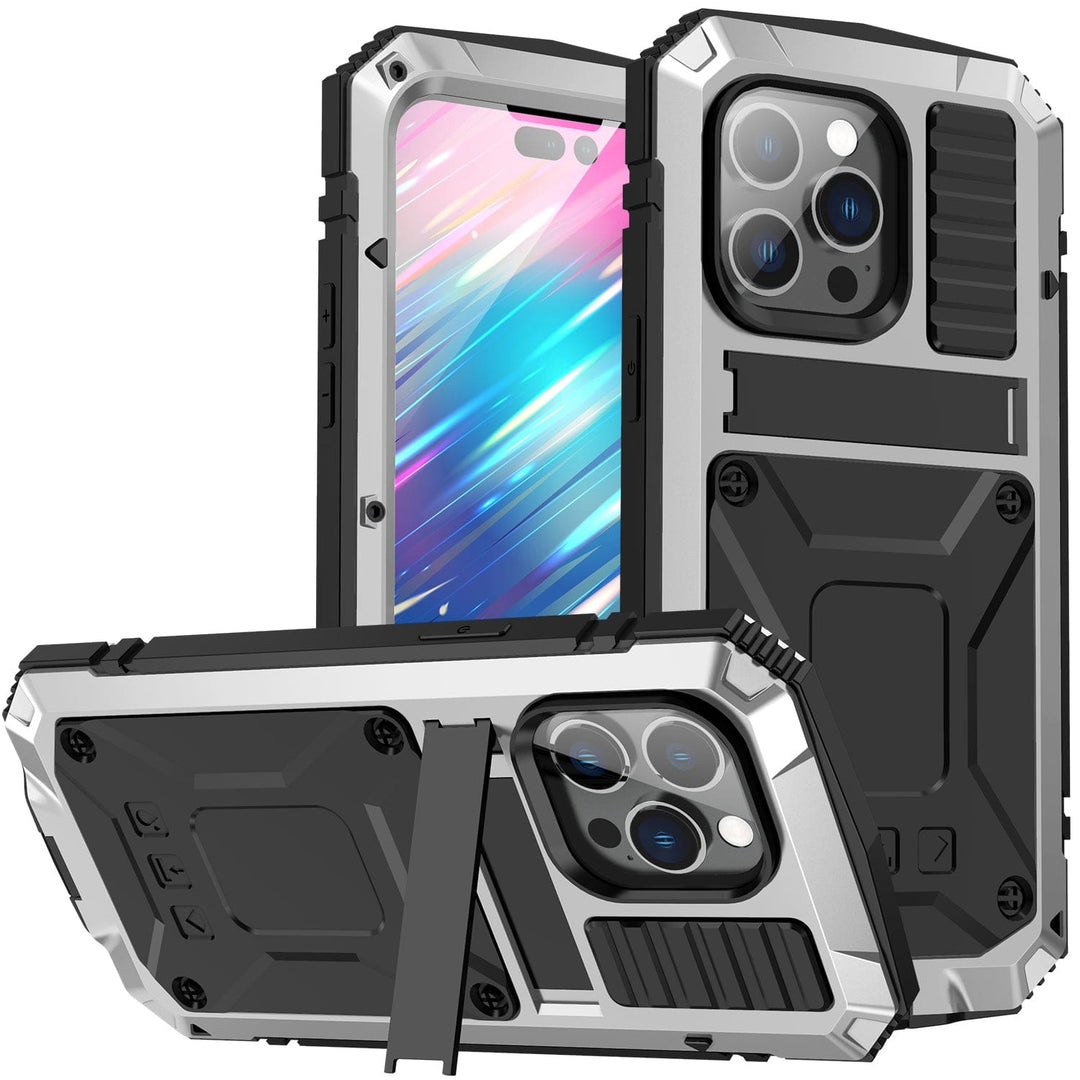 Rugged Heavy Duty Phone Case with Kickstand iPhone 14 Pro / Silver