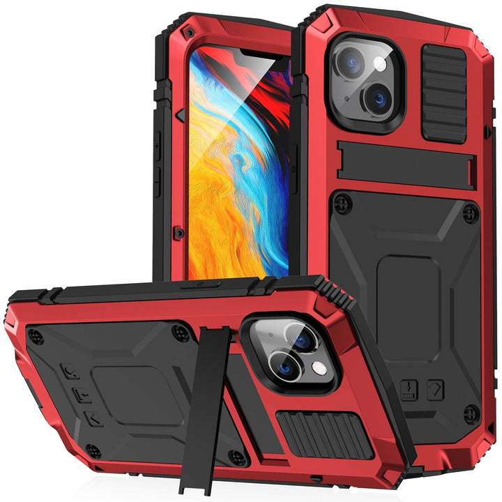 Rugged Heavy Duty Phone Case with Kickstand iPhone 14 / Red
