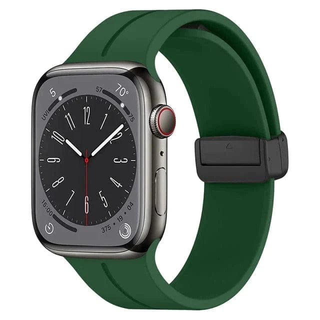 Magnetic Buckle Sports Watch Band Army Green / 38mm, 40mm & 41mm