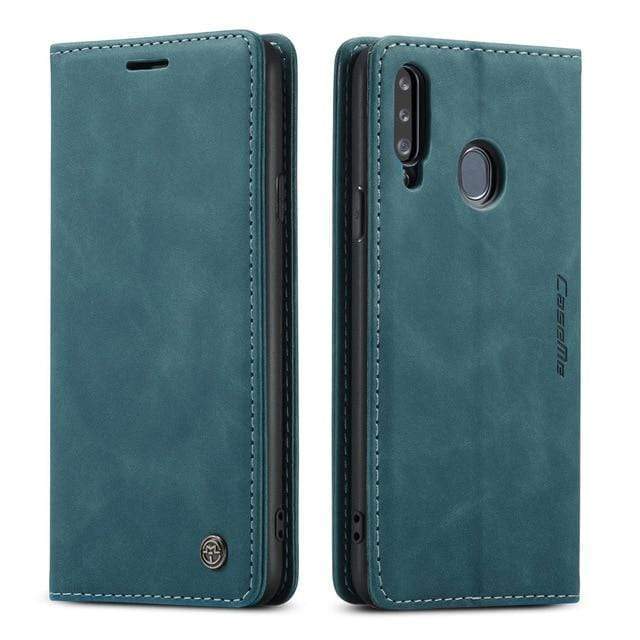 Slim Magnetic Leather Case For Samsung Galaxy Galaxy A70S / Blue
