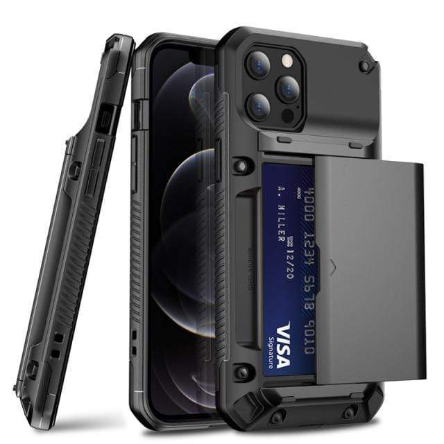 Shockproof Card Holder Phone Case iPhone 6 / Black