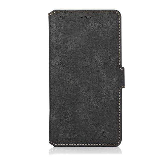 Flip Leather Wallet Case For Samsung Galaxy For Galaxy A01 / Black