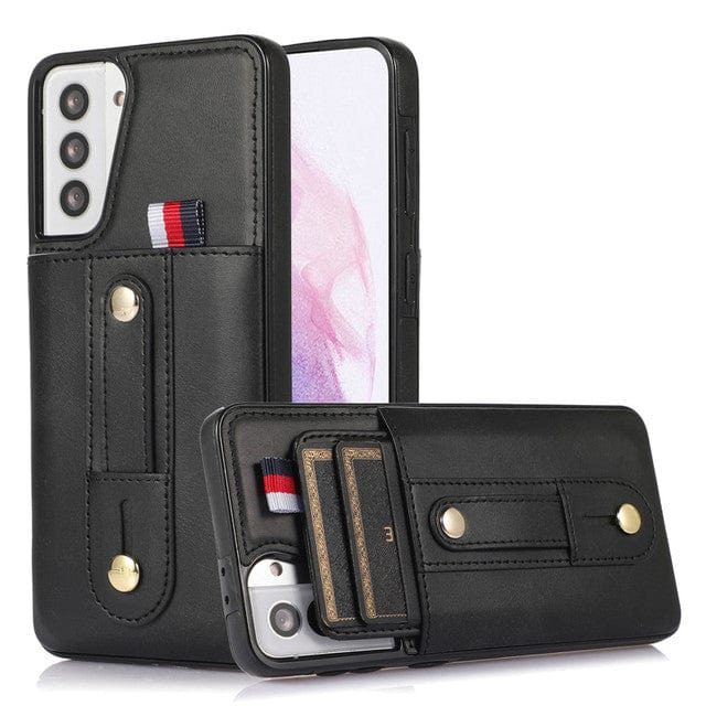 Leather Card Holder Case For Samsung Galaxy S Samsung S10 / Black
