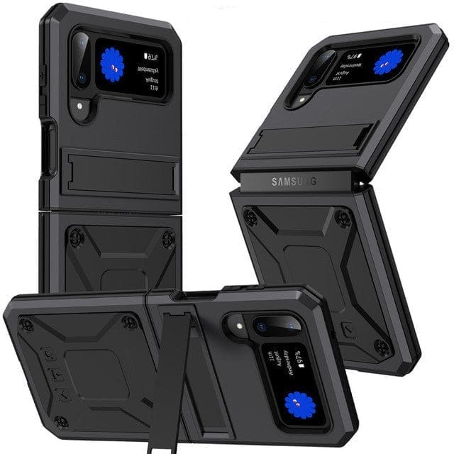 Heavy Duty Case with Kickstand For Samsung Z Flip Samsung Z Flip 3 / Black