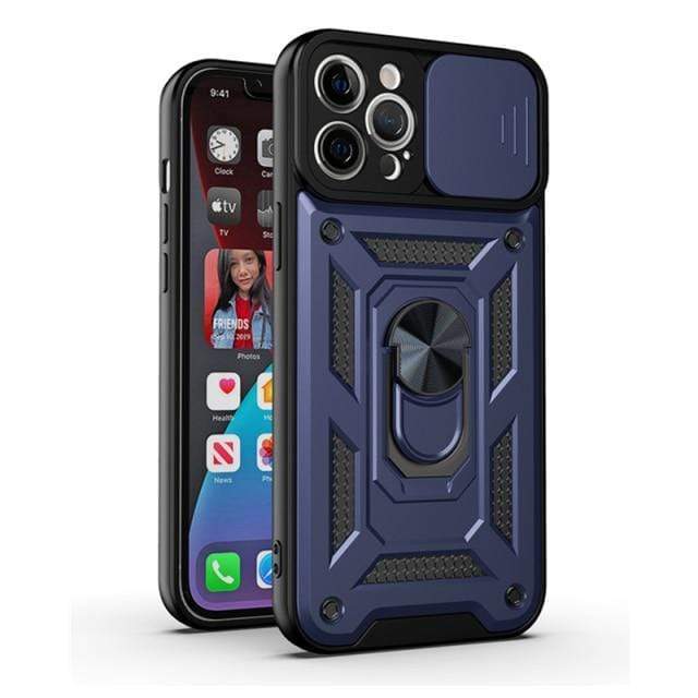 Magnetic Shockproof Phone Case With Camera Cover iPhone 7/8 / Blue