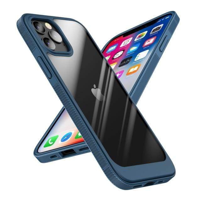 Shockproof Clear Phone Case iPhone X/XS / Blue