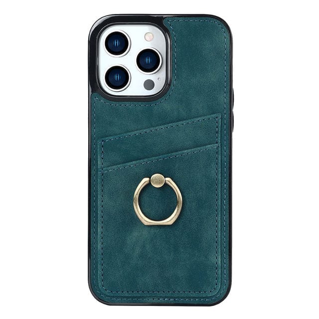 Matte Leather Cardholder Phone Case iPhone 7 / Blue