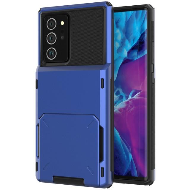 Shockproof Wallet Case For Samsung Galaxy S Galaxy S10 / Blue