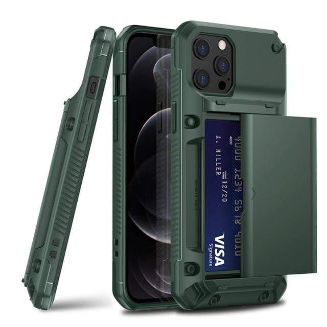 Shockproof Card Holder Phone Case iPhone 6 / Green