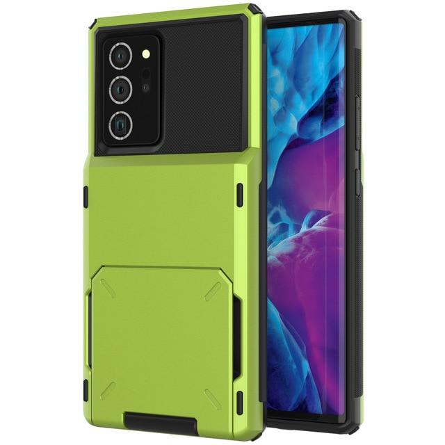 Shockproof Wallet Case For Samsung Galaxy S Galaxy S10 / Green