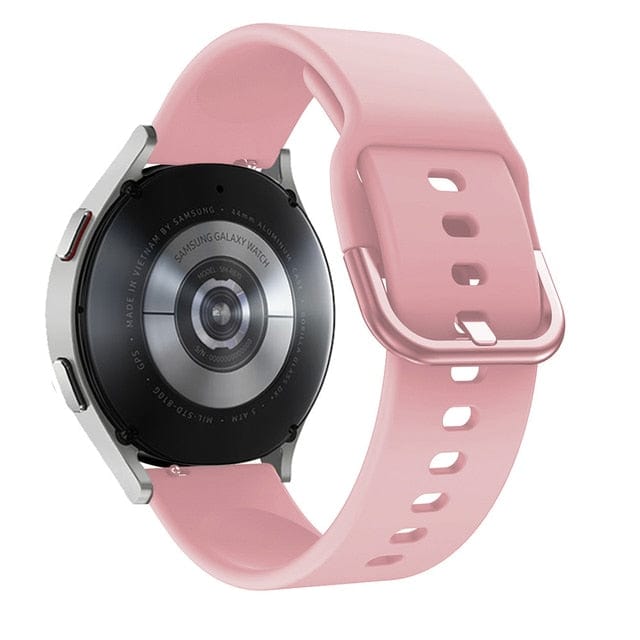 Silicone Sports Watch Band For Samsung Light Pink / 20mm