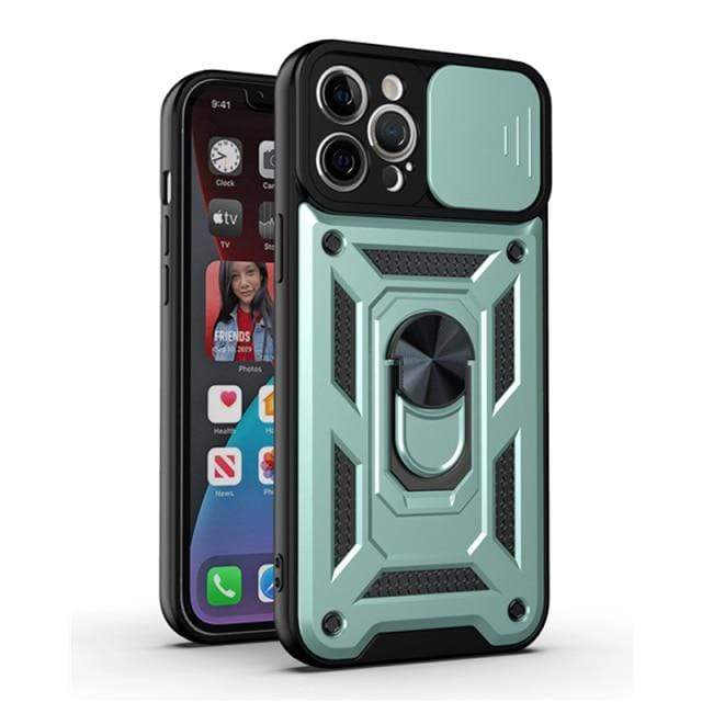 Magnetic Shockproof Phone Case With Camera Cover iPhone 7/8 / Midnight Green