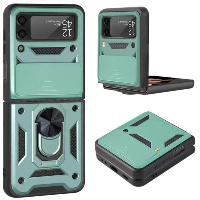 Magnetic Shockproof Case For Samsung Z FLIP 3 Midnight Green
