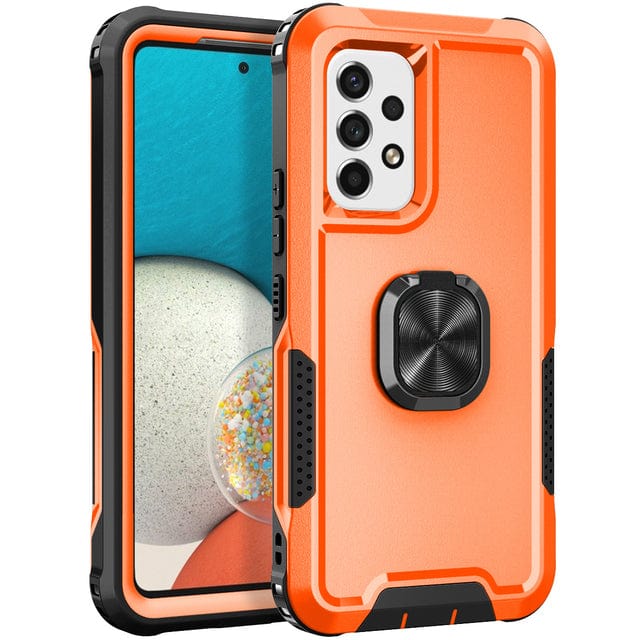 Heavy Duty Magnetic Case With Ring Grip For Samsung Galaxy A Series Galaxy A12/A32 5G/A13 5G / Orange