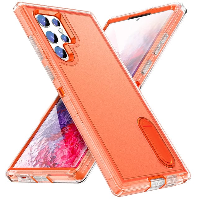 Shockproof Kickstand Case For Samsung Galaxy Galaxy S22 / Orange