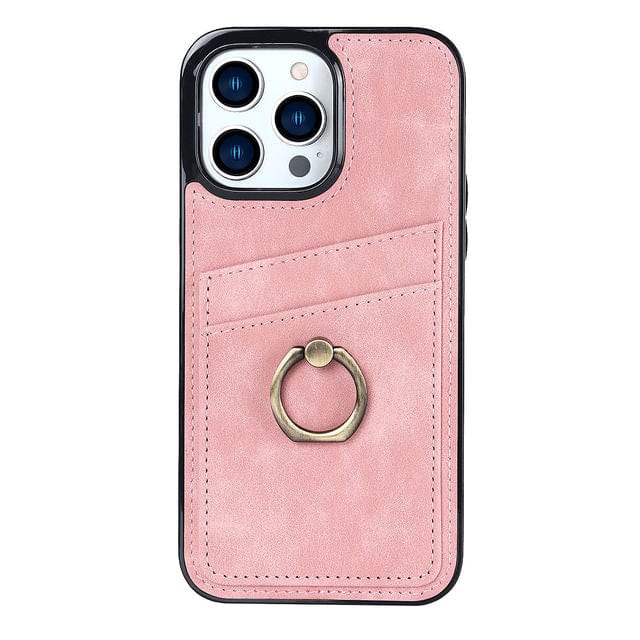 Matte Leather Cardholder Phone Case iPhone 7 / Pink