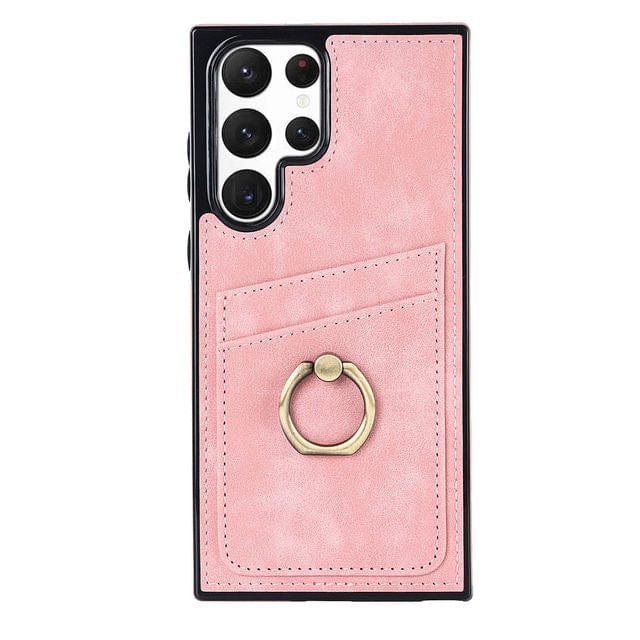 Matte Leather Cardholder Case For Samsung Galaxy Galaxy S20 / Pink