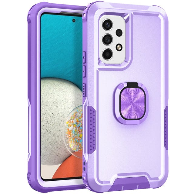 Heavy Duty Magnetic Case With Ring Grip For Samsung Galaxy A Series Galaxy A12/A32 5G/A13 5G / Purple