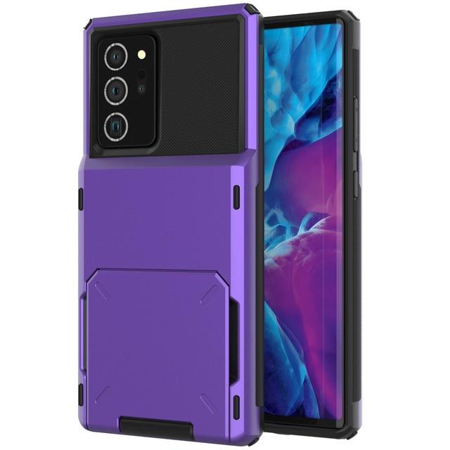 Shockproof Wallet Case For Samsung Galaxy S Galaxy S10 / Purple