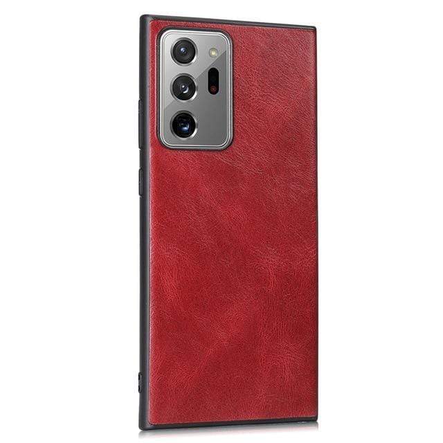 Slim Leather Case For Samsung Galaxy Galaxy S10 / Red