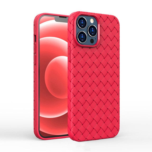 Braided Silicone Phone Case For iPhone 7/8 / Red