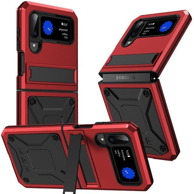 Heavy Duty Case with Kickstand For Samsung Z Flip Samsung Z Flip 3 / Red