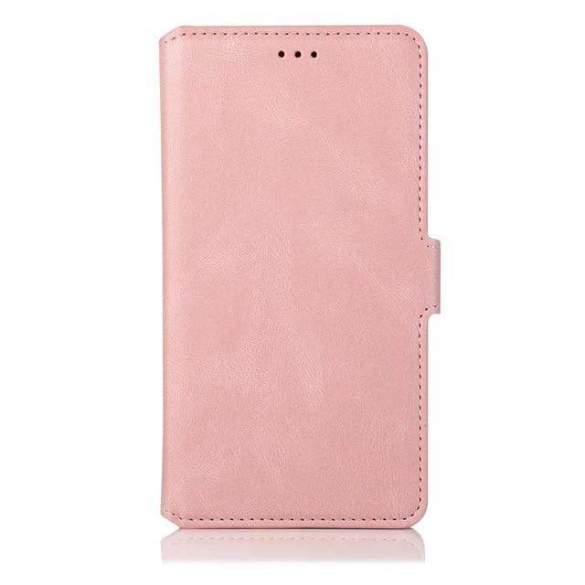 Flip Leather Wallet Case For Samsung Galaxy For Galaxy A01 / Rose Gold