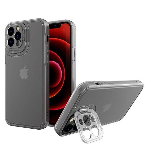 Shockproof Camera Kickstand Phone Case iPhone 6/6S / Transparent White