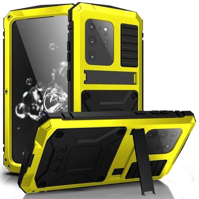 Heavy Duty Case with Kickstand For Samsung Galaxy Samsung S22 Ultra / Yellow