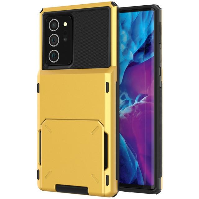 Shockproof Wallet Case For Samsung Galaxy S Galaxy S10 / Yellow